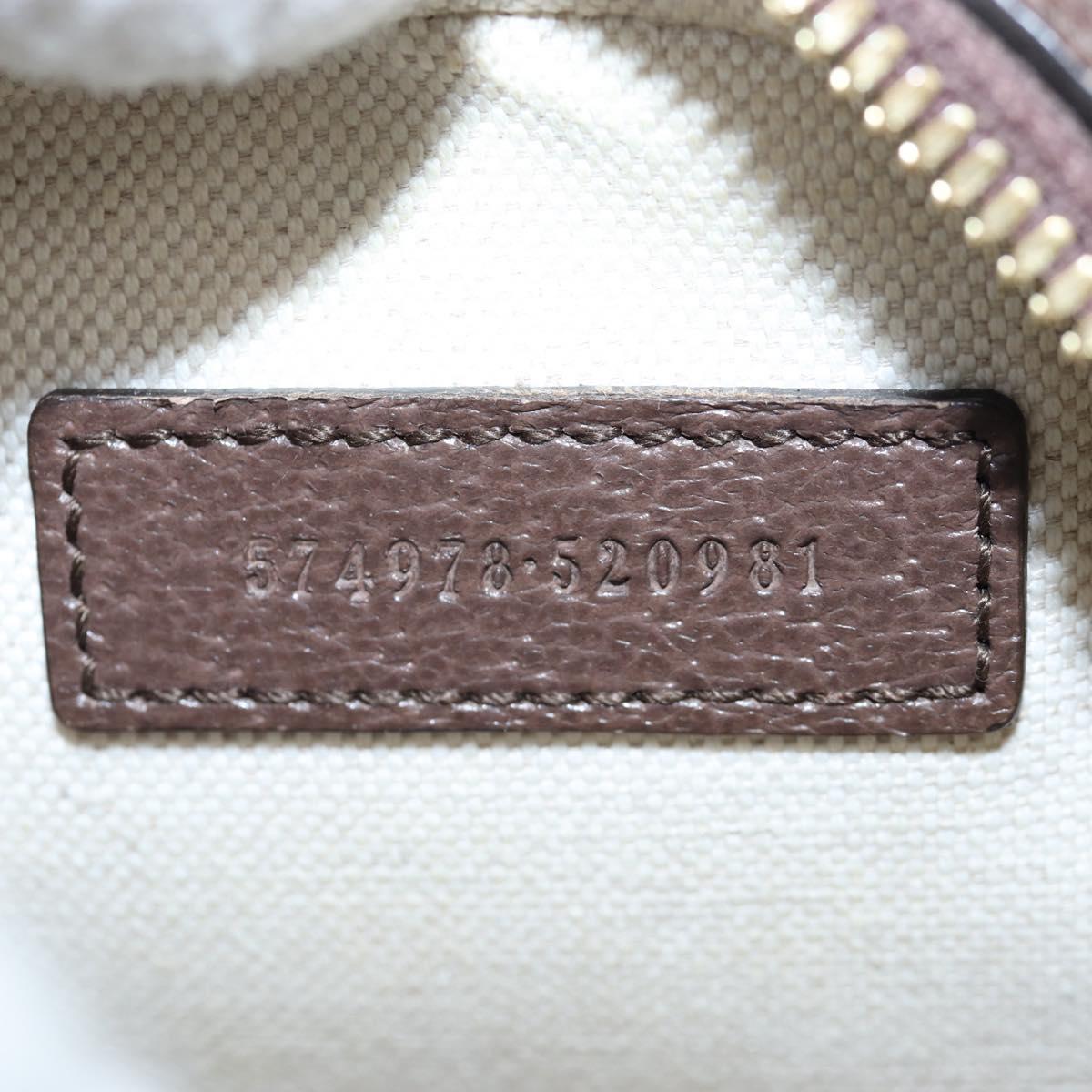 GUCCI GG Supreme Shoulder Bag PVC Beige Gold 574978 Auth BA15155M