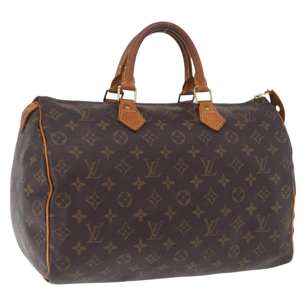 LOUIS VUITTON Monogram Speedy 35 Hand Bag M41524 LV Auth BA15156