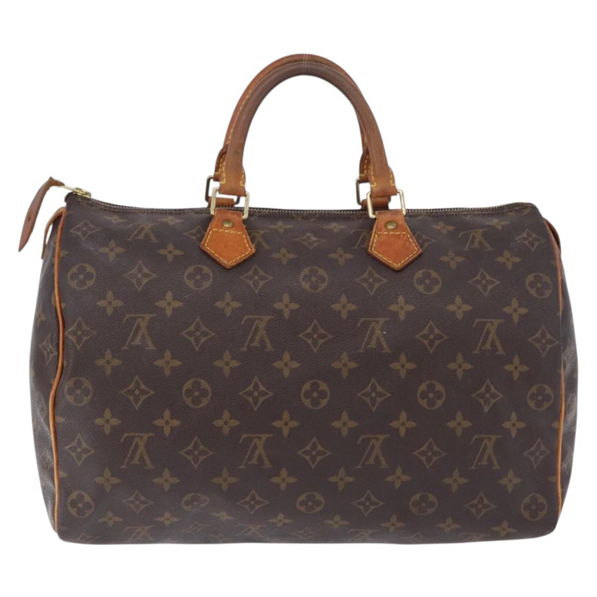 LOUIS VUITTON Monogram Speedy 35 Hand Bag M41524 LV Auth BA15156