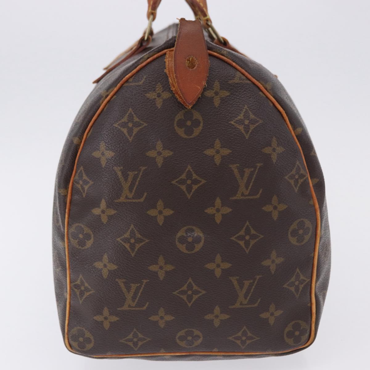 LOUIS VUITTON Monogram Speedy 35 Hand Bag M41524 LV Auth BA15156