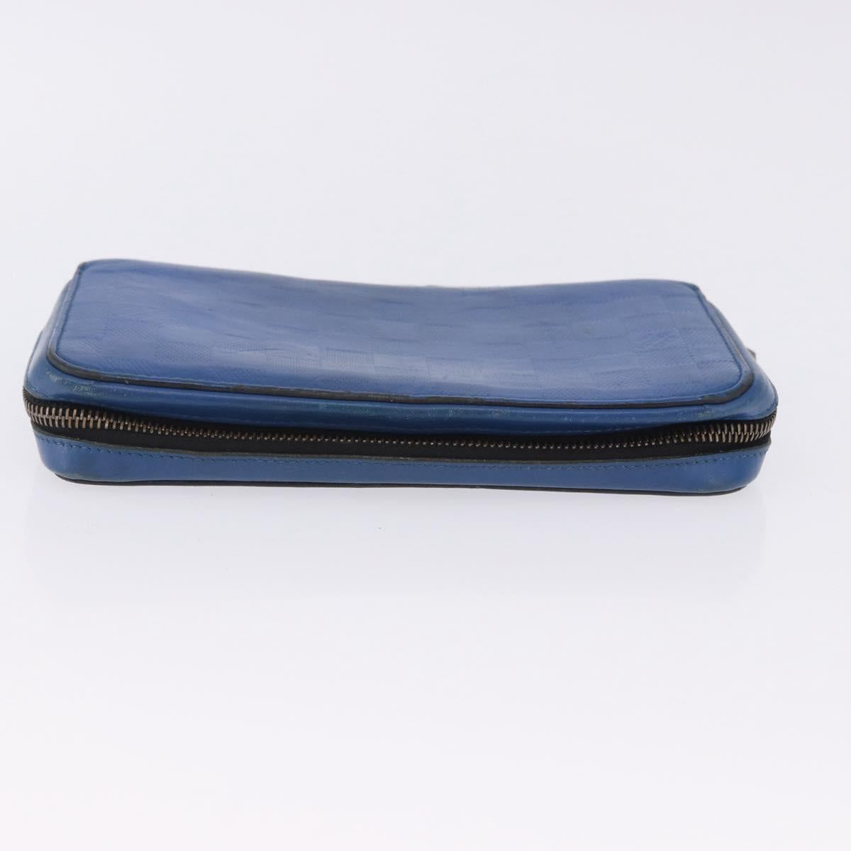 LOUIS VUITTON Damier Infini Zippy XL Travel Case Blue N60079 LV Auth BA15157