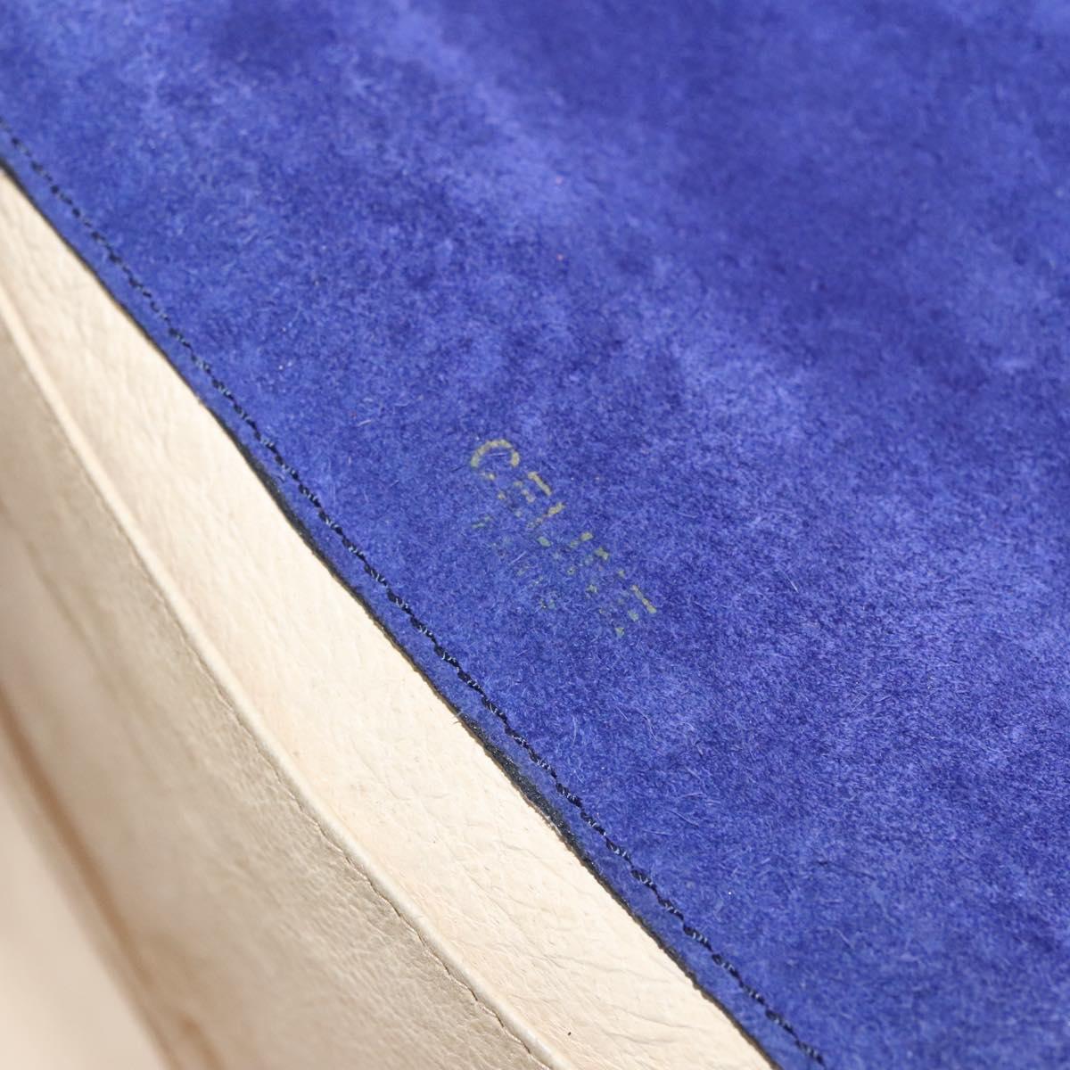 CELINE Chain Shoulder Bag Suede Purple Auth BA1516