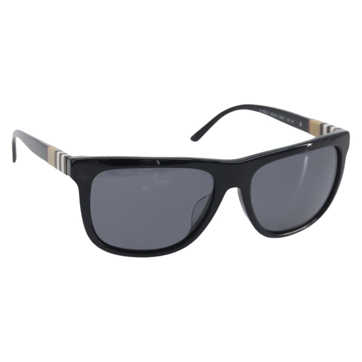 BURBERRY Nova Check Sunglasses plastic Black Auth BA15180