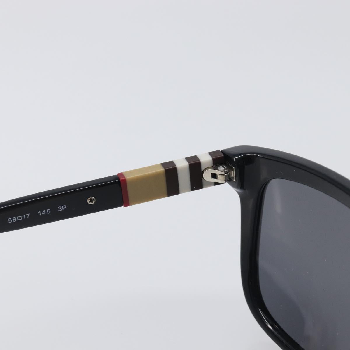 BURBERRY Nova Check Sunglasses plastic Black Auth BA15180