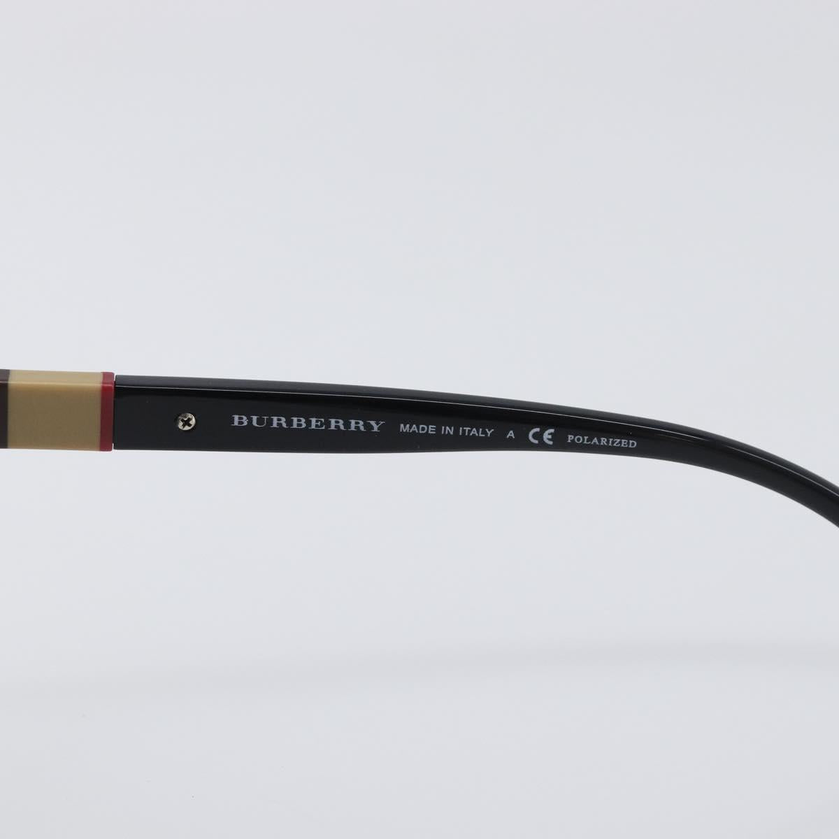 BURBERRY Nova Check Sunglasses plastic Black Auth BA15180