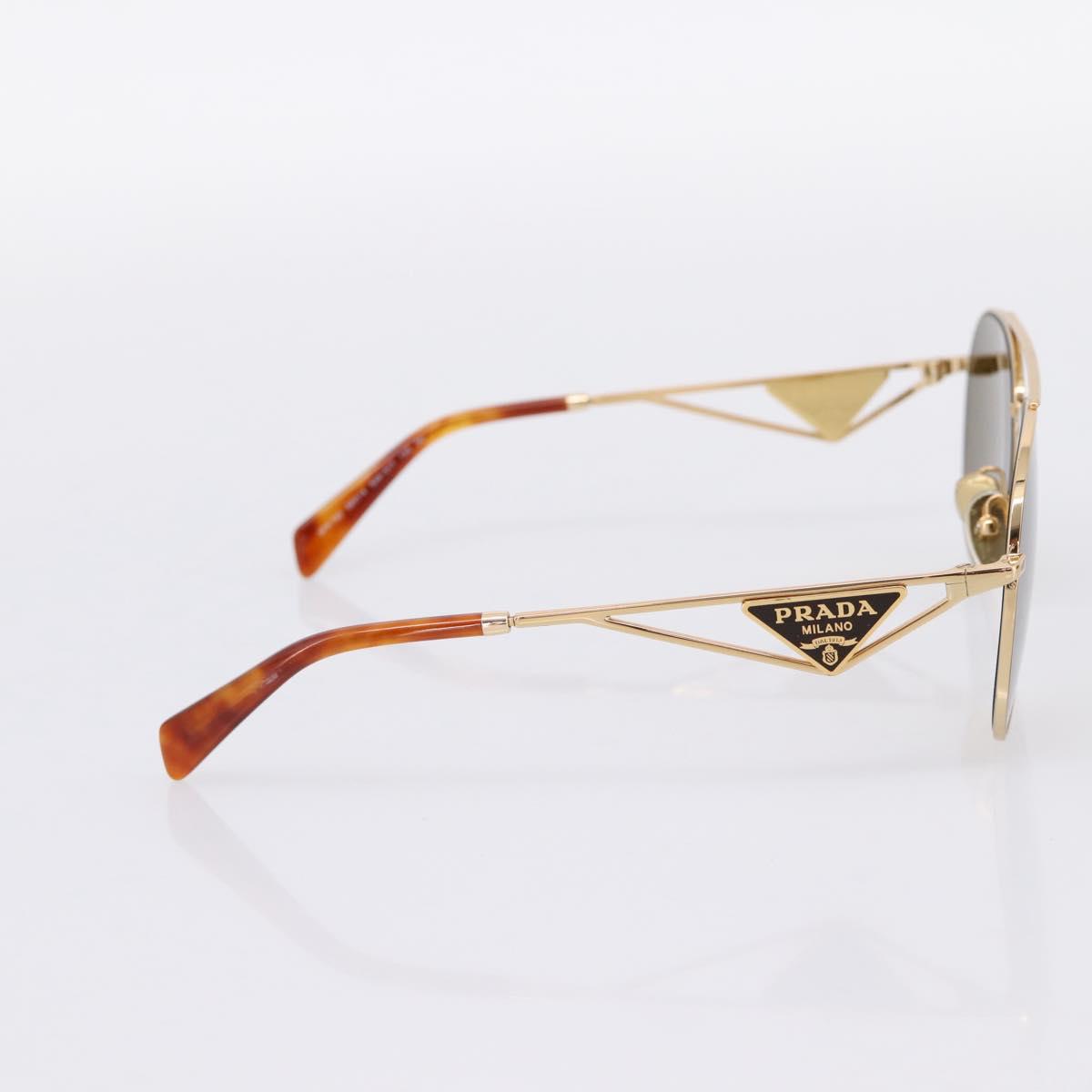 PRADA Sunglasses metal Brown Auth BA15182M