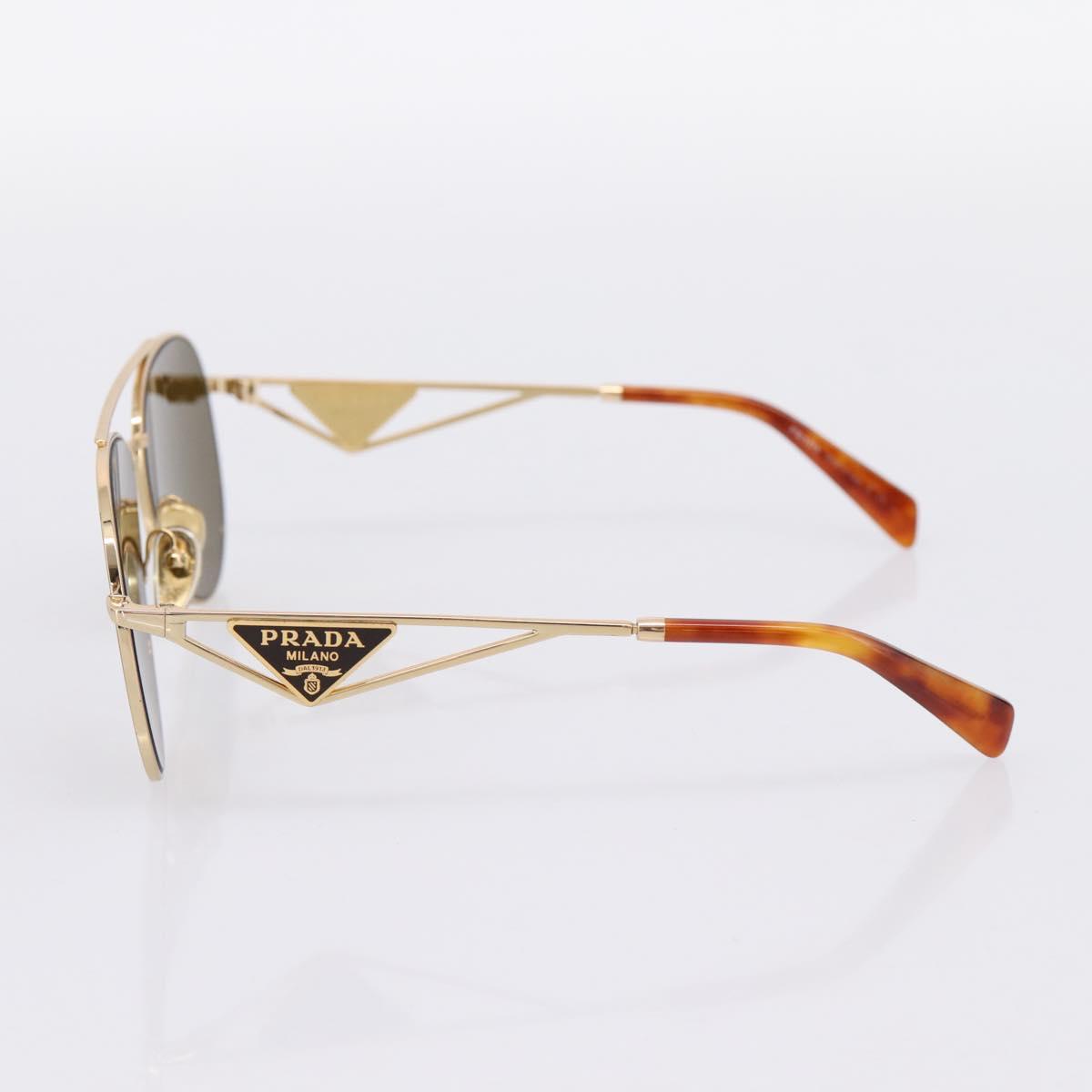 PRADA Sunglasses metal Brown Auth BA15182M