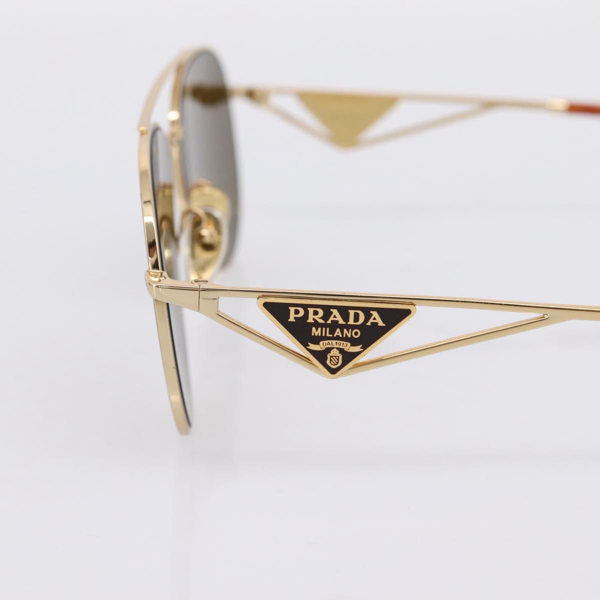 PRADA Sunglasses metal Brown Auth BA15182M