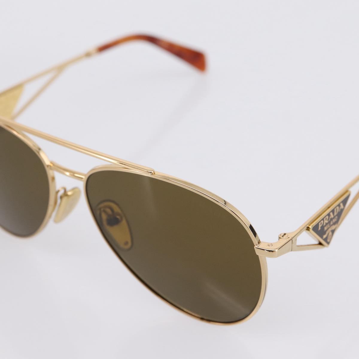 PRADA Sunglasses metal Brown Auth BA15182M