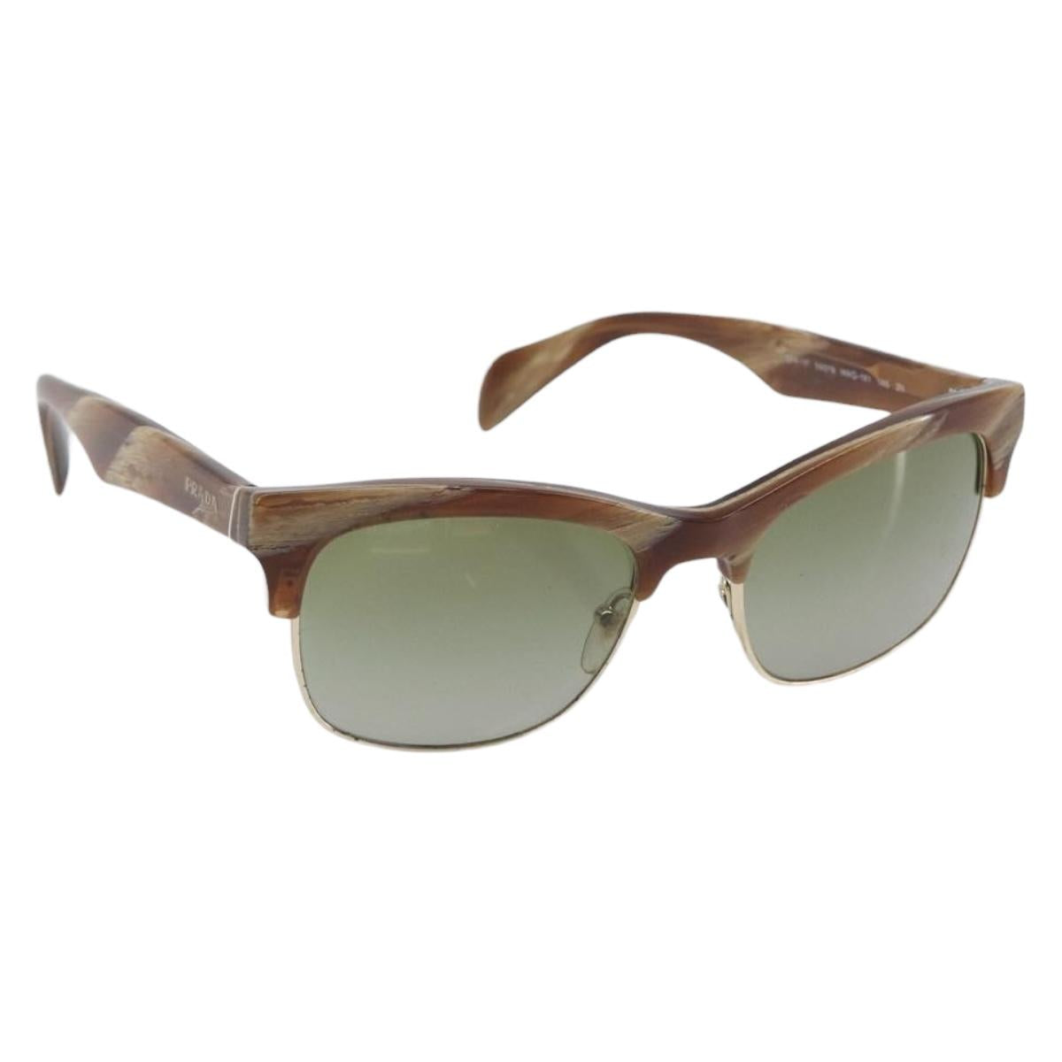 PRADA Sunglasses plastic Brown Auth BA15184