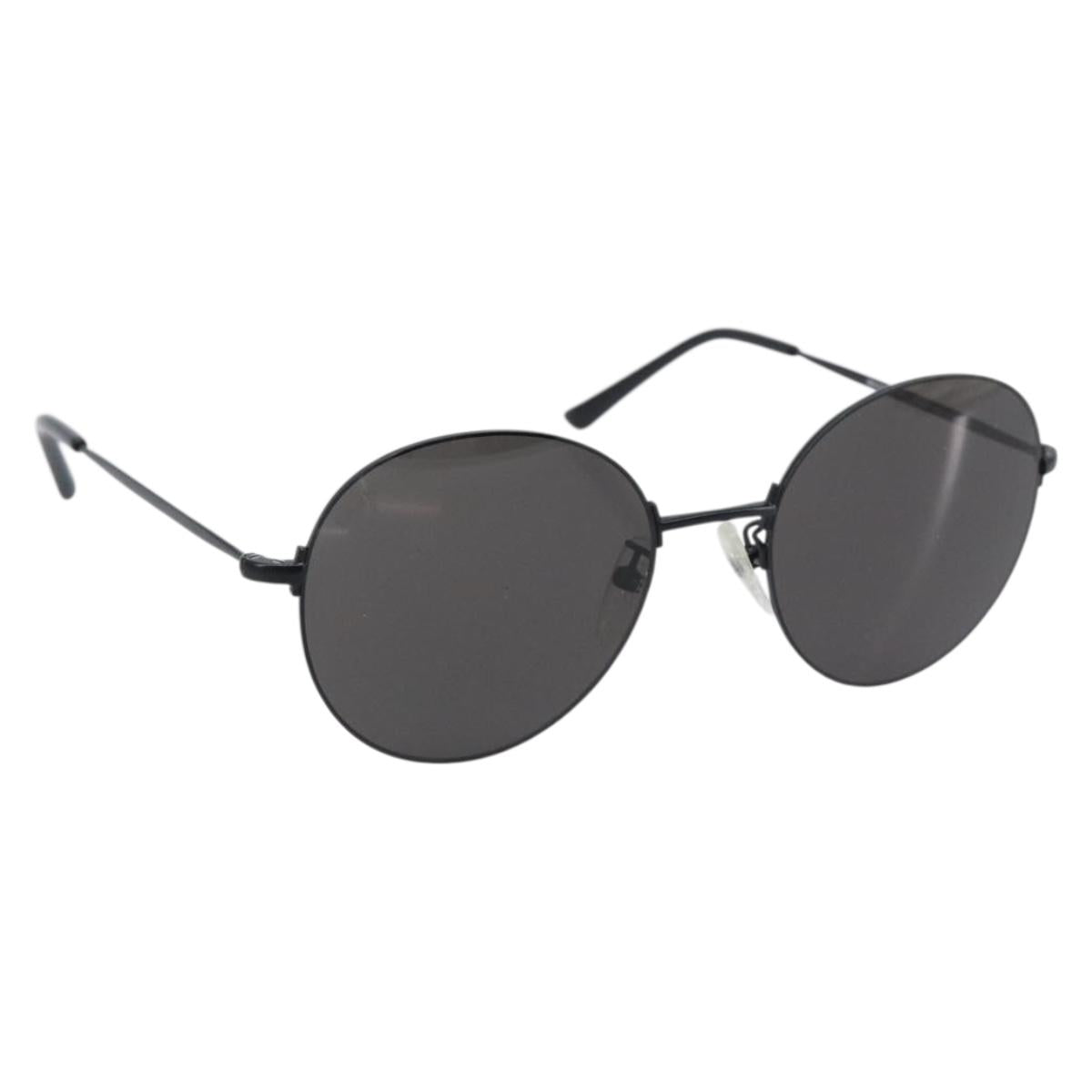 BALENCIAGA Rimless Sunglasses metal Black Auth BA15185M