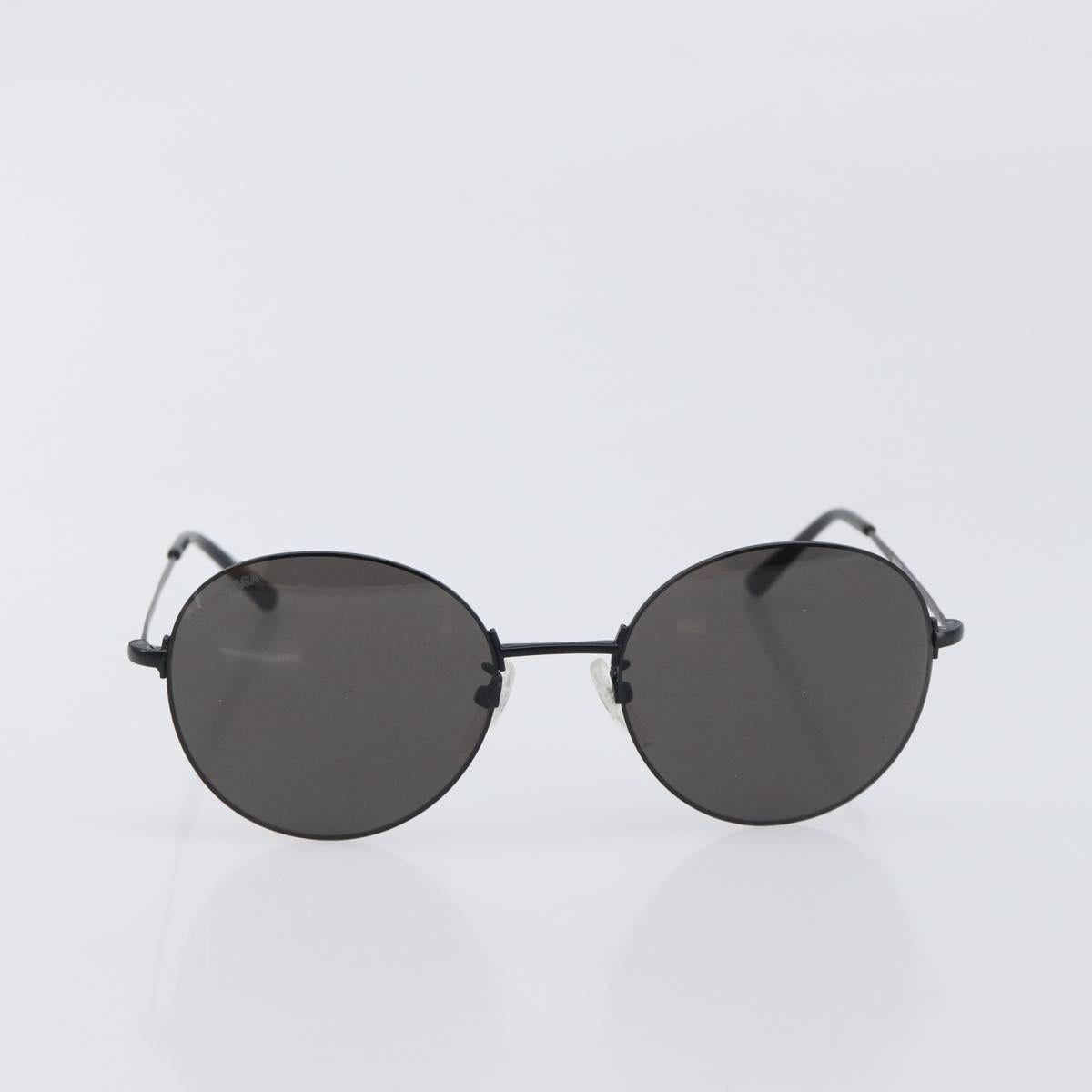 BALENCIAGA Rimless Sunglasses metal Black Auth BA15185M