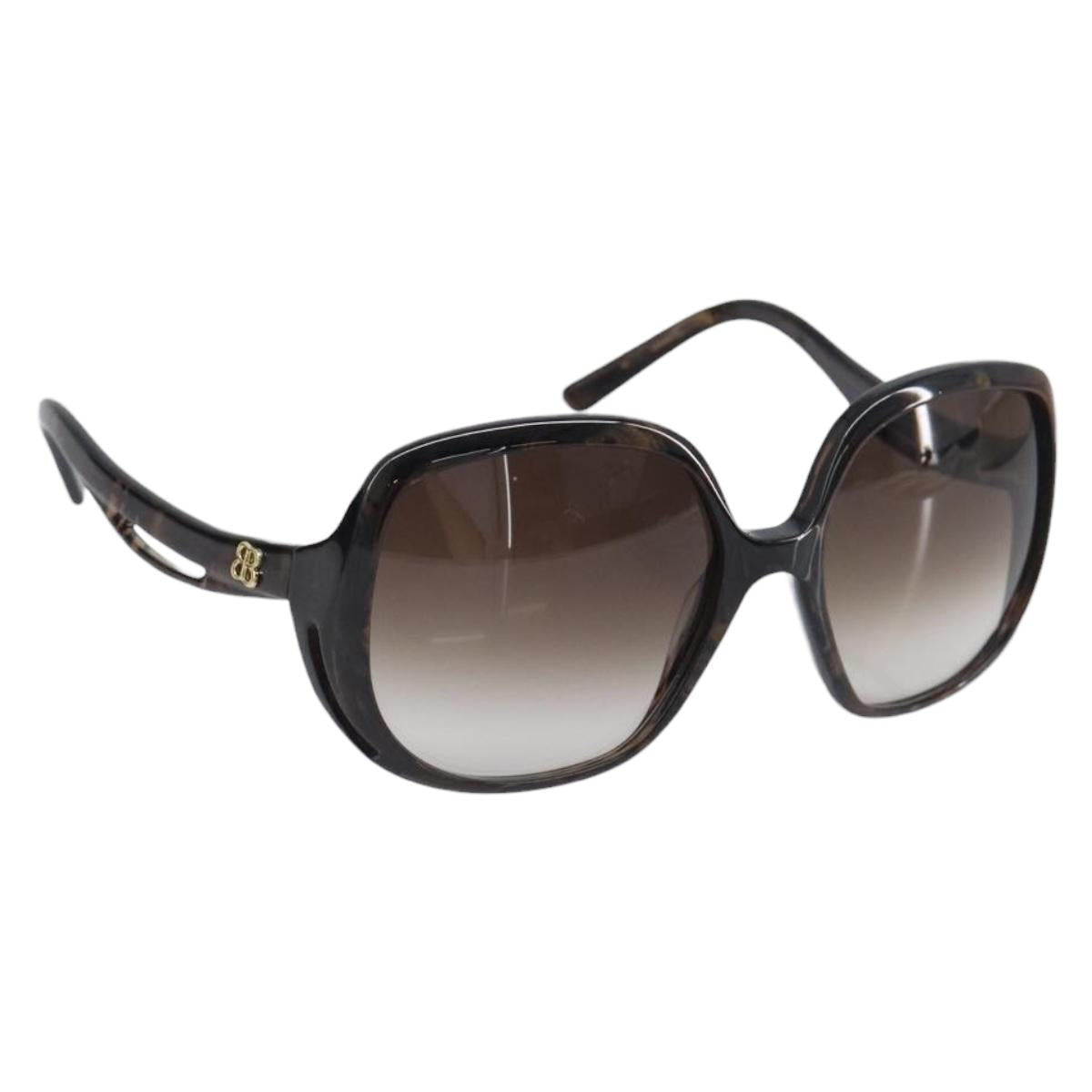 BALENCIAGA Tortoise Pattern Sunglasses plastic Brown Auth BA15186V