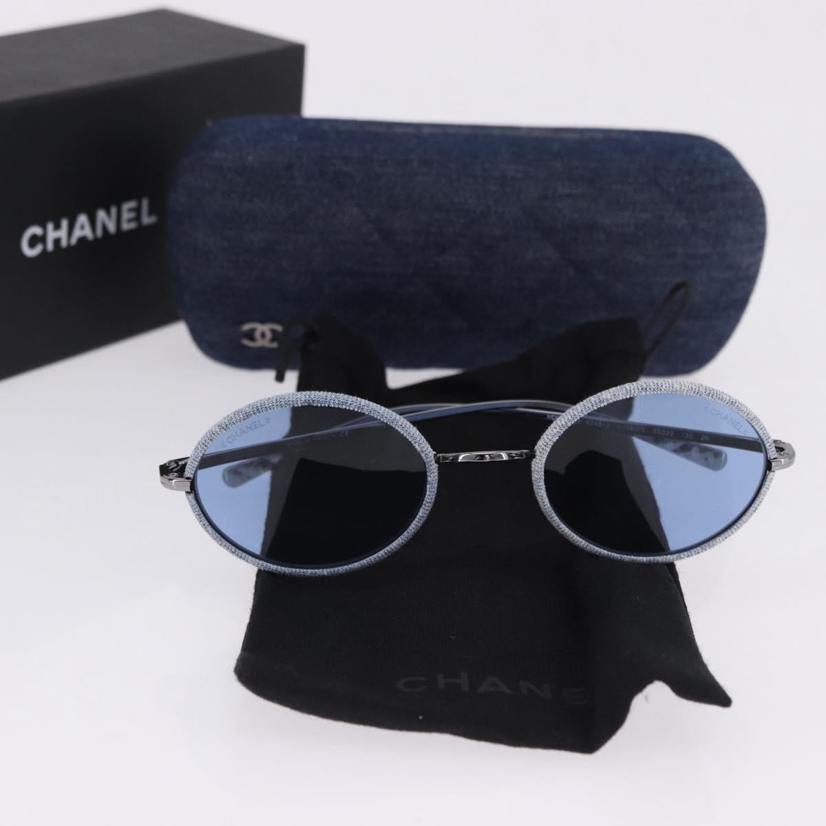 CHANEL Sunglasses Denim Blue CC Auth BA15187M
