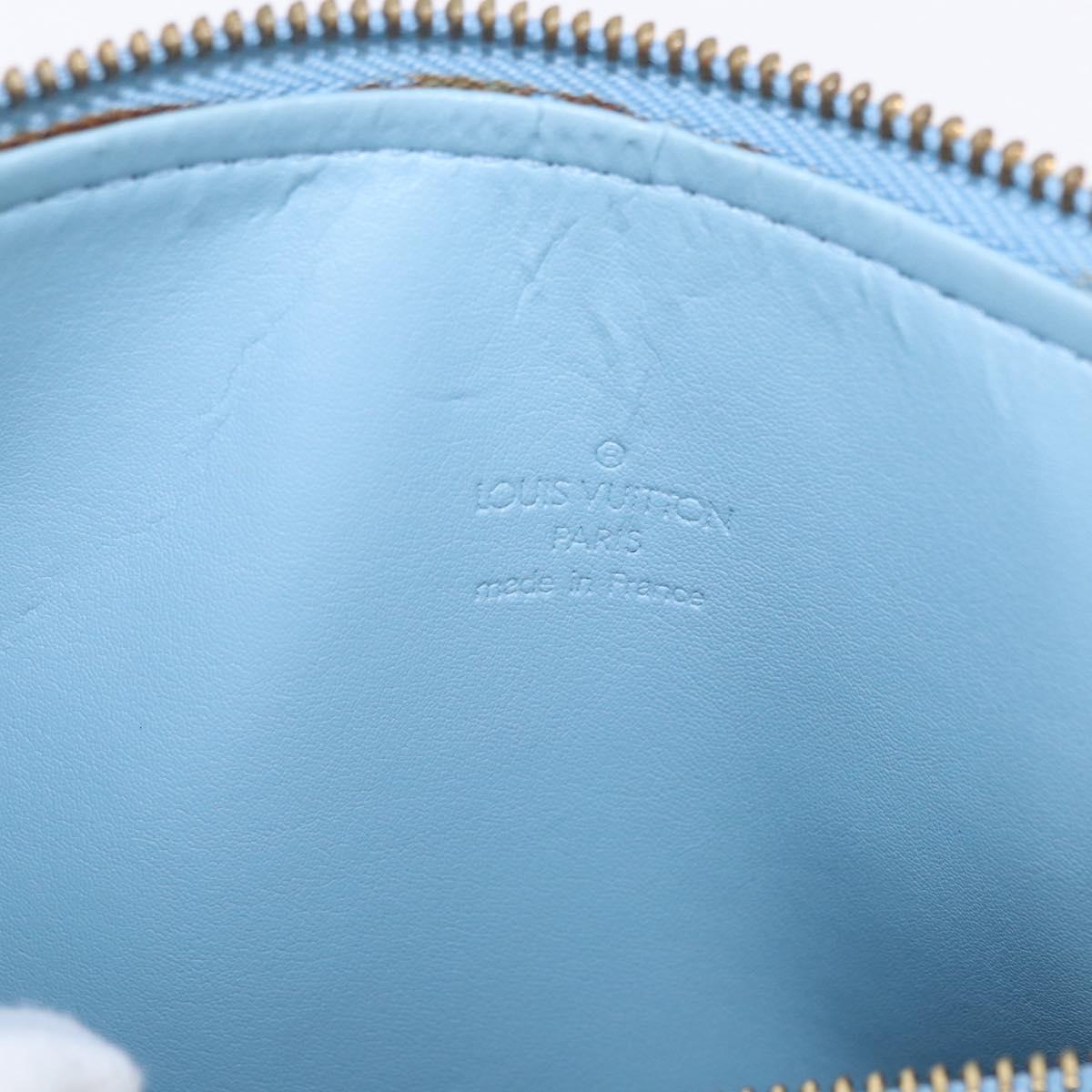 LOUIS VUITTON Monogram Vernis Bedford Hand Bag Baby Blue M91007 LV Auth BA15190A