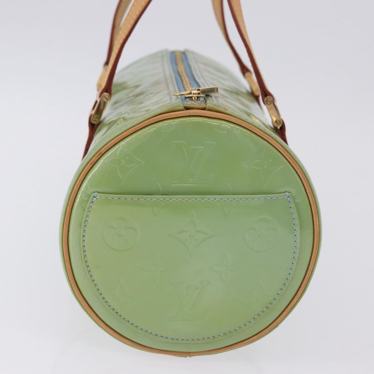 LOUIS VUITTON Monogram Vernis Bedford Hand Bag Baby Blue M91007 LV Auth BA15190A