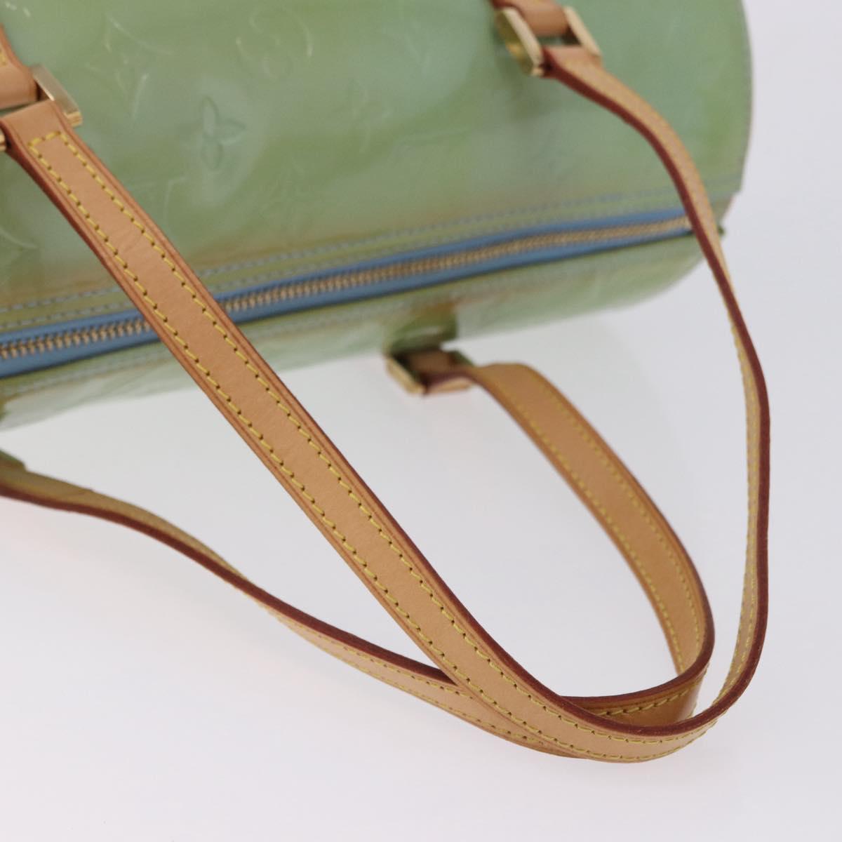 LOUIS VUITTON Monogram Vernis Bedford Hand Bag Baby Blue M91007 LV Auth BA15190A