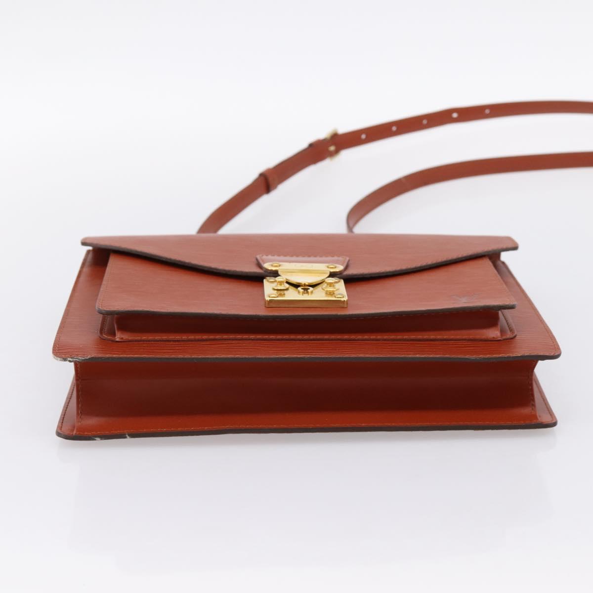LOUIS VUITTON Epi Monceau 28 Hand Bag Brown M52123 LV Auth BA15191