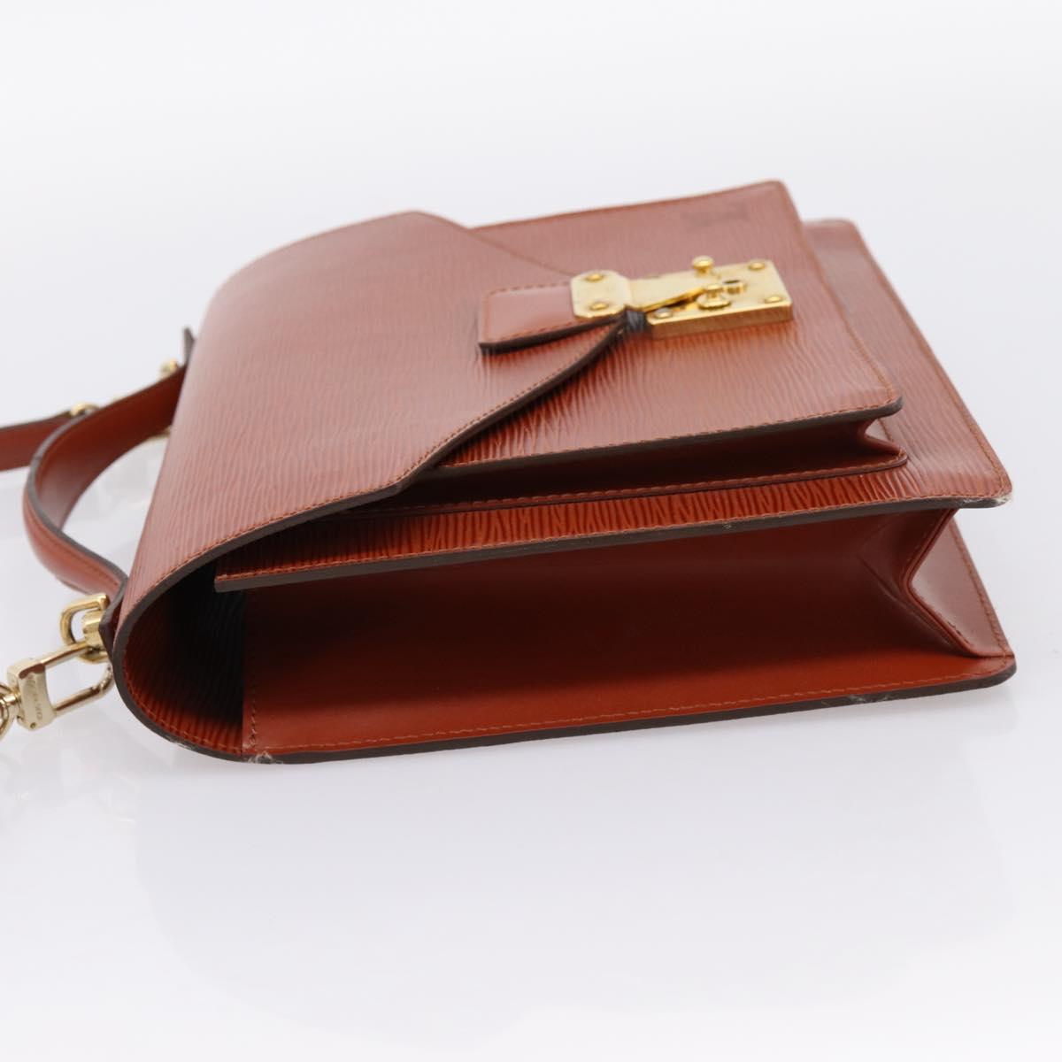 LOUIS VUITTON Epi Monceau 28 Hand Bag Brown M52123 LV Auth BA15191