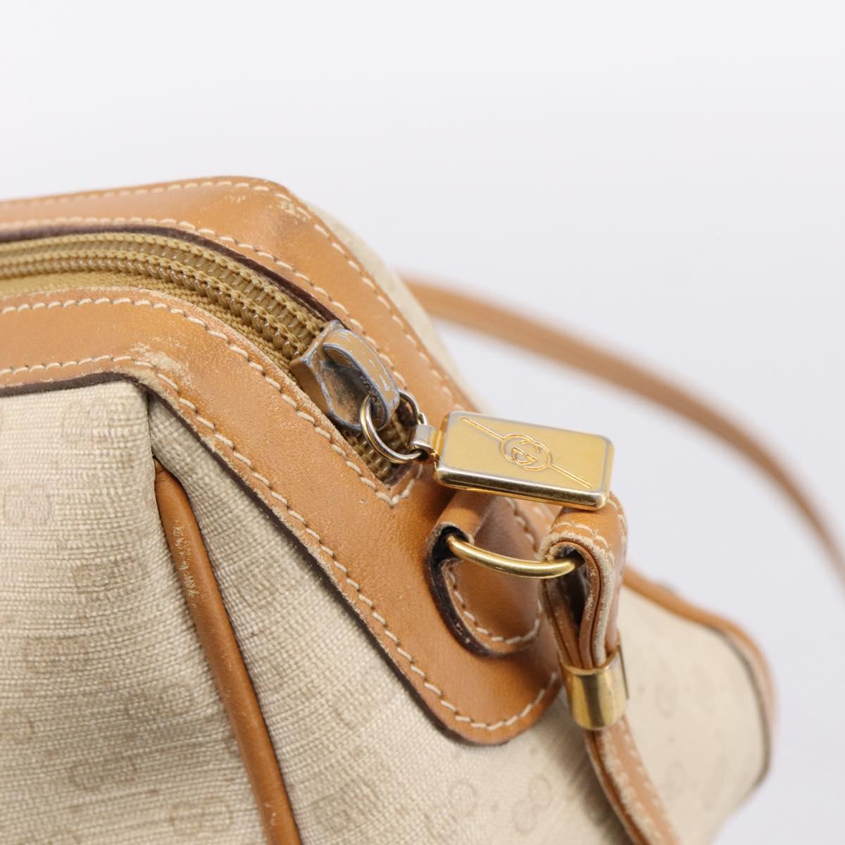 GUCCI Micro GG Supreme Shoulder Bag PVC Ivory Gold 007 32 0042 Auth BA15195