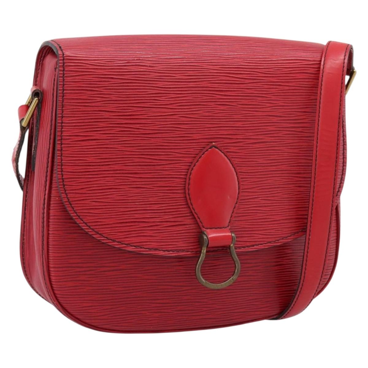 LOUIS VUITTON Epi Saint Cloud GM Shoulder Bag Red M52197 LV Auth BA15197