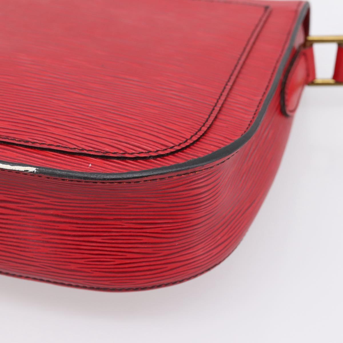 LOUIS VUITTON Epi Saint Cloud GM Shoulder Bag Red M52197 LV Auth BA15197