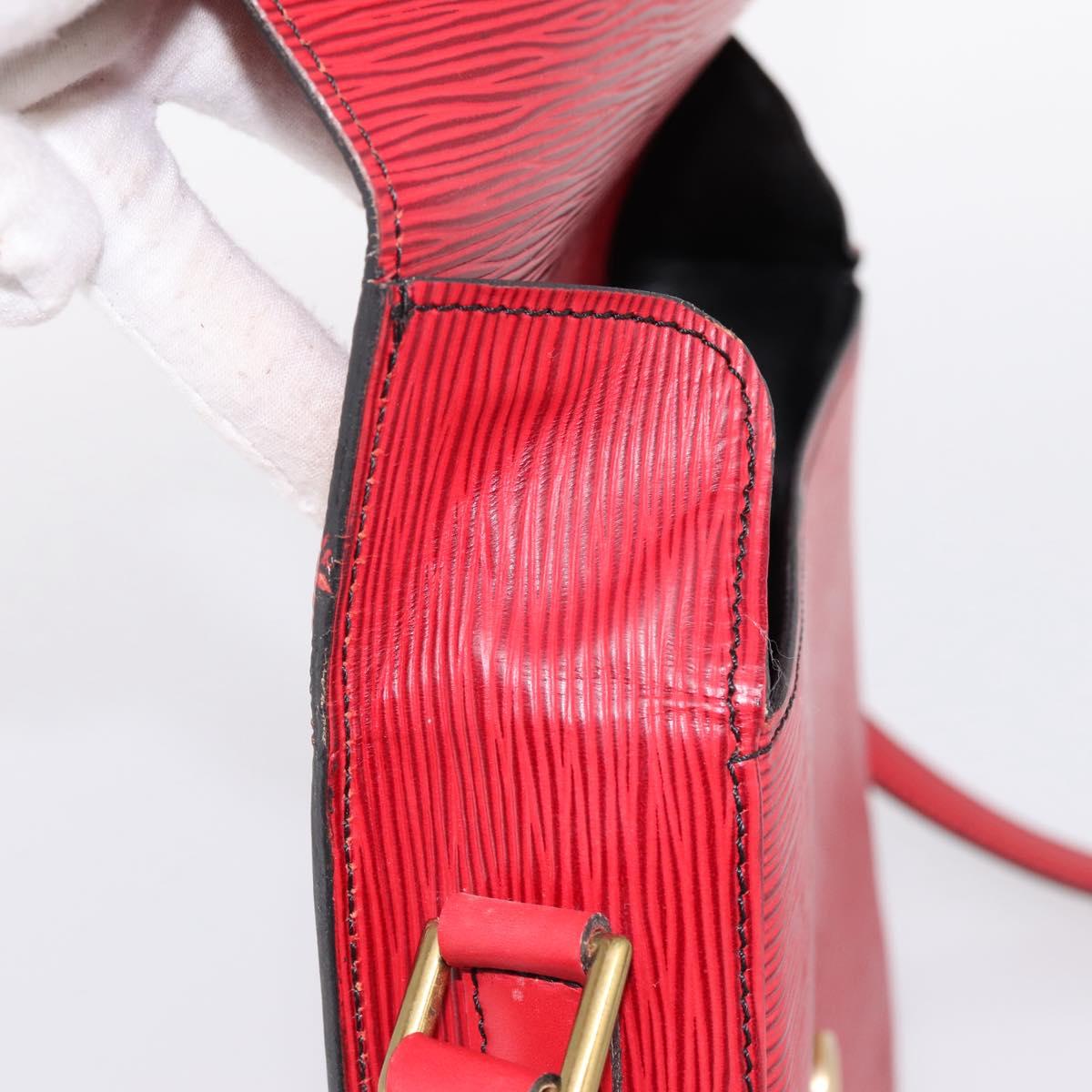 LOUIS VUITTON Epi Saint Cloud GM Shoulder Bag Red M52197 LV Auth BA15197