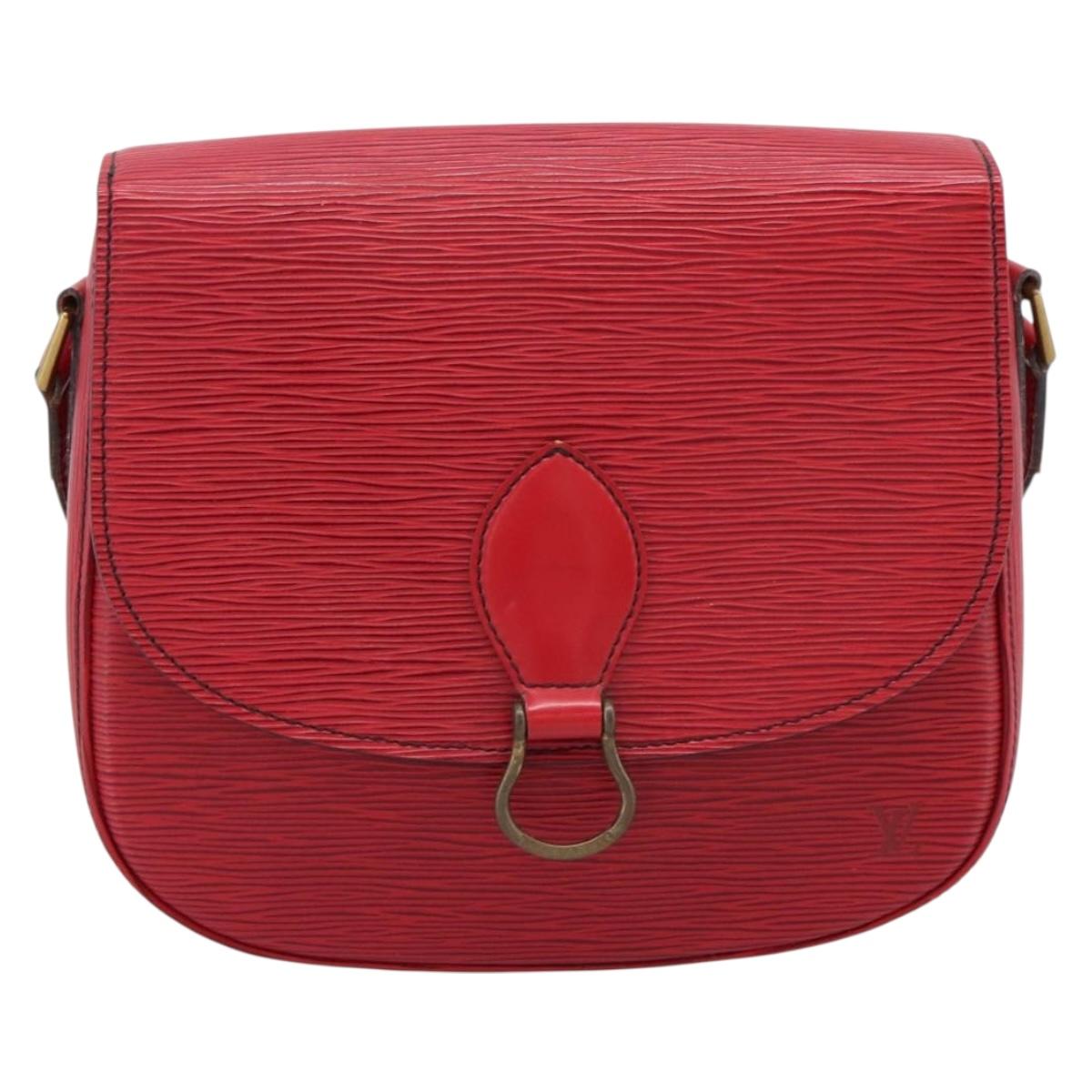 LOUIS VUITTON Epi Saint Cloud GM Shoulder Bag Red M52197 LV Auth BA15197