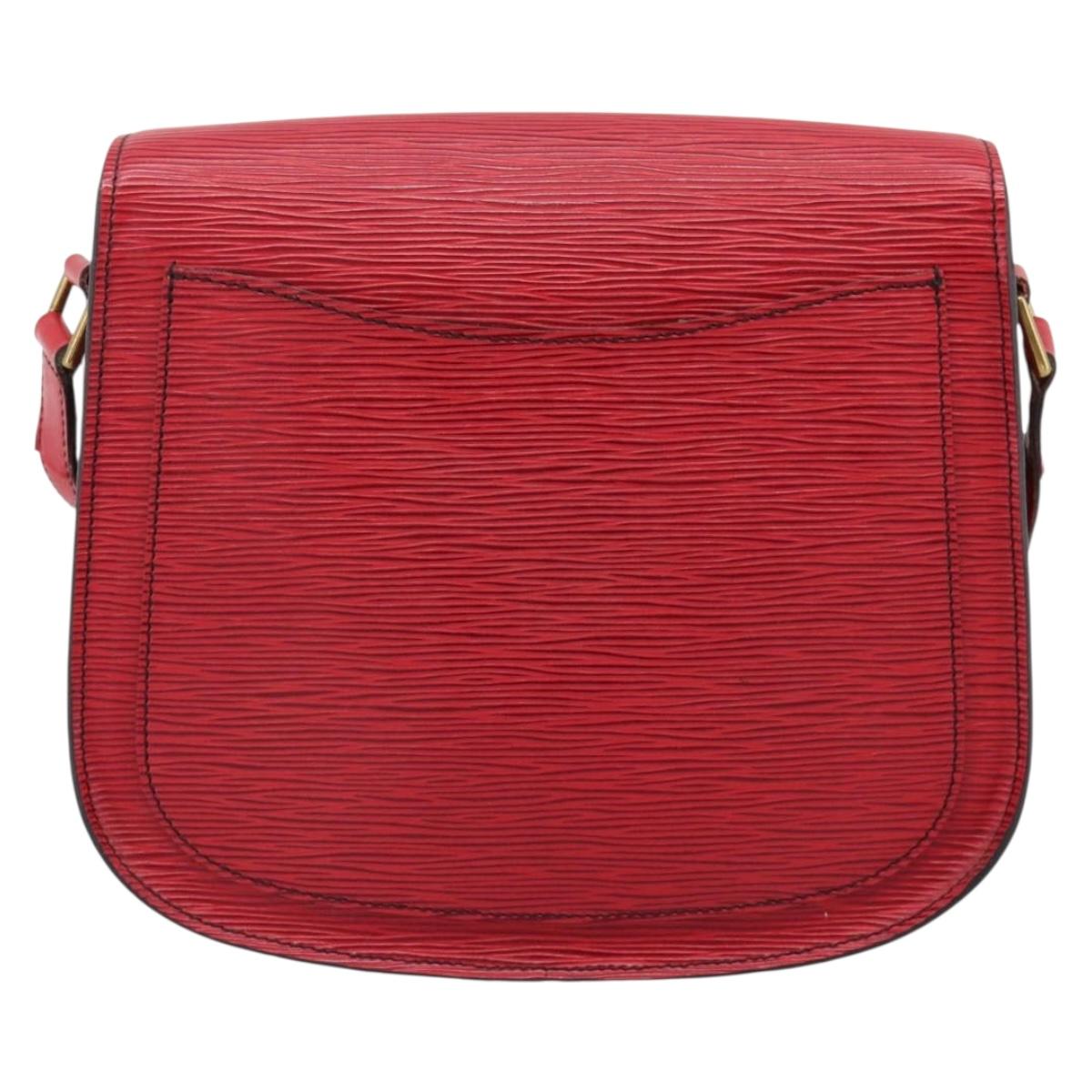 LOUIS VUITTON Epi Saint Cloud GM Shoulder Bag Red M52197 LV Auth BA15197