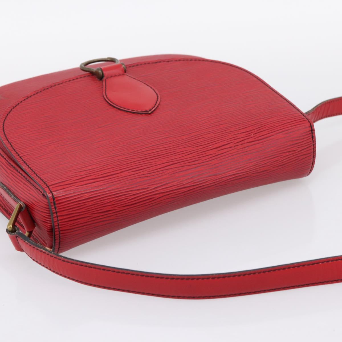LOUIS VUITTON Epi Saint Cloud GM Shoulder Bag Red M52197 LV Auth BA15197
