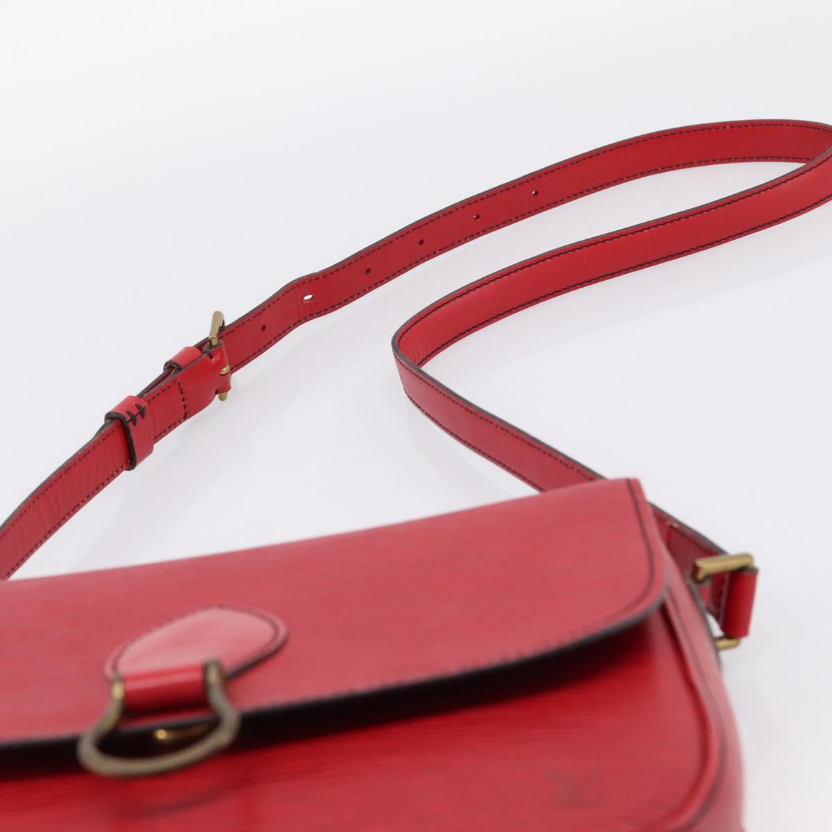 LOUIS VUITTON Epi Saint Cloud GM Shoulder Bag Red M52197 LV Auth BA15197