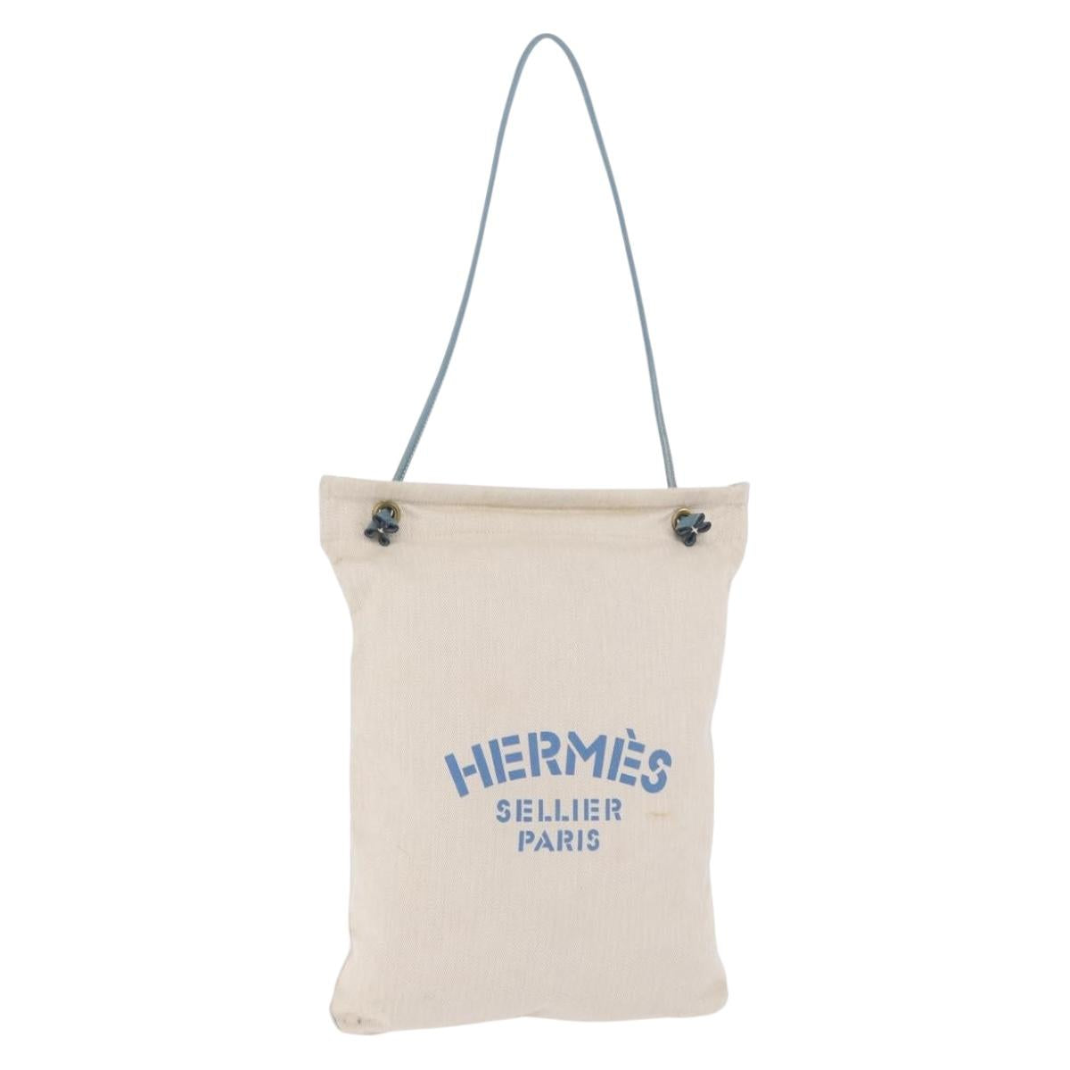 HERMES Aline GM Shoulder Bag cotton Beige Gold Auth BA15206