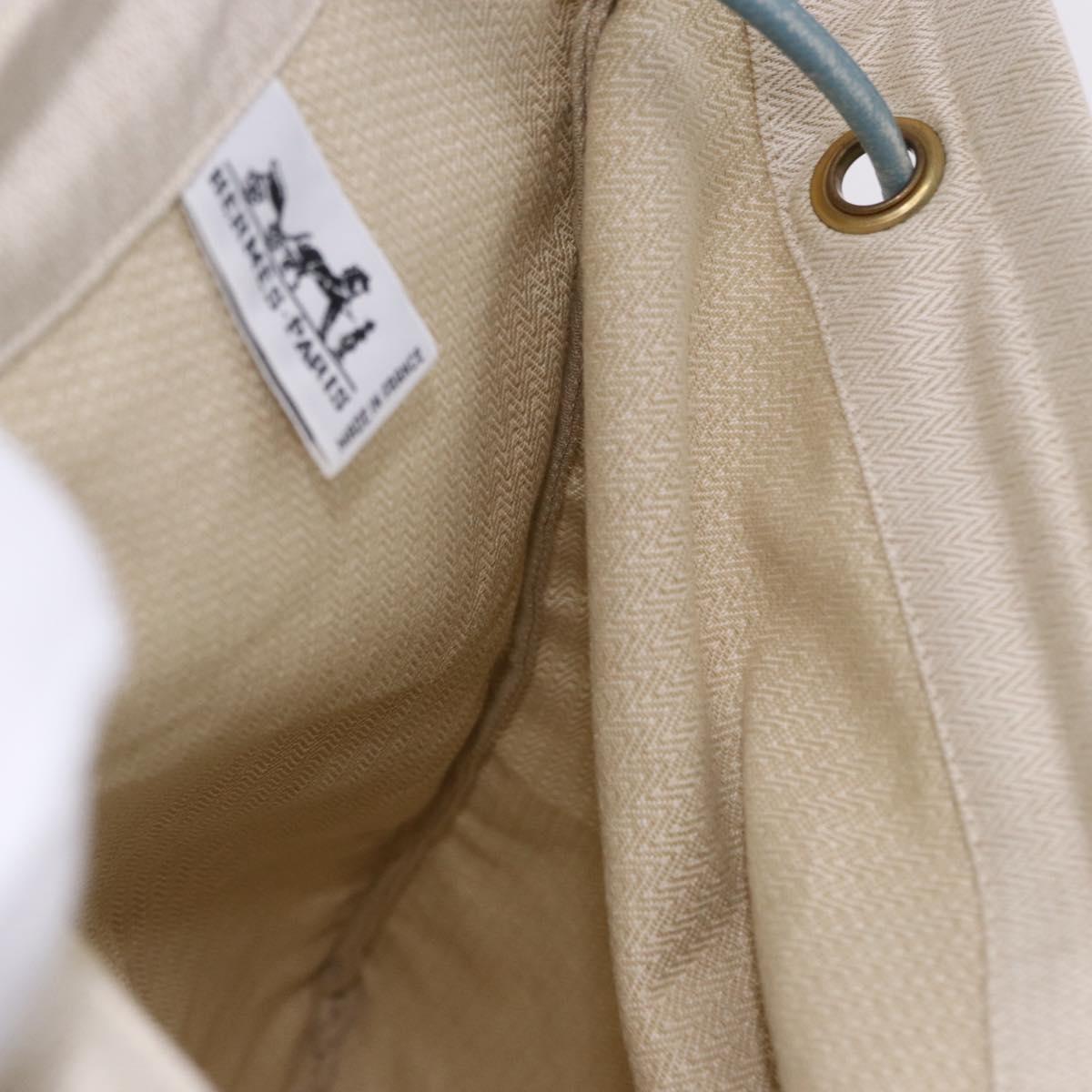 HERMES Aline GM Shoulder Bag cotton Beige Gold Auth BA15206