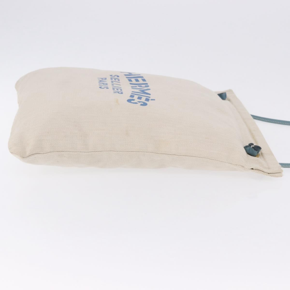 HERMES Aline GM Shoulder Bag cotton Beige Gold Auth BA15206