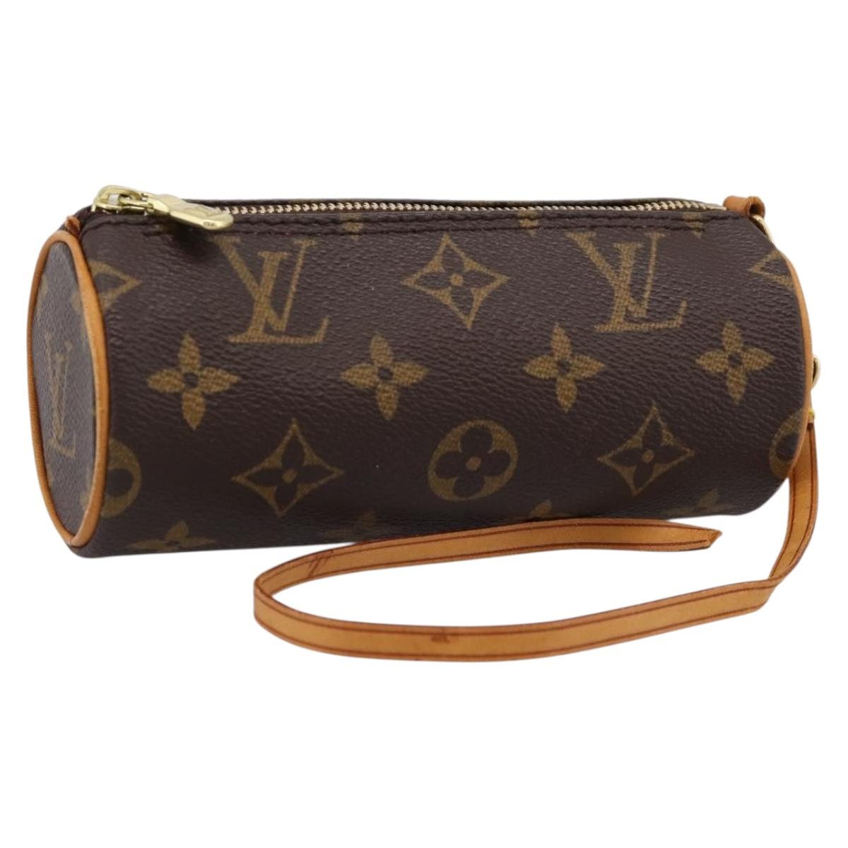 LOUIS VUITTON Monogram Papillon Pouch LV Auth BA15213