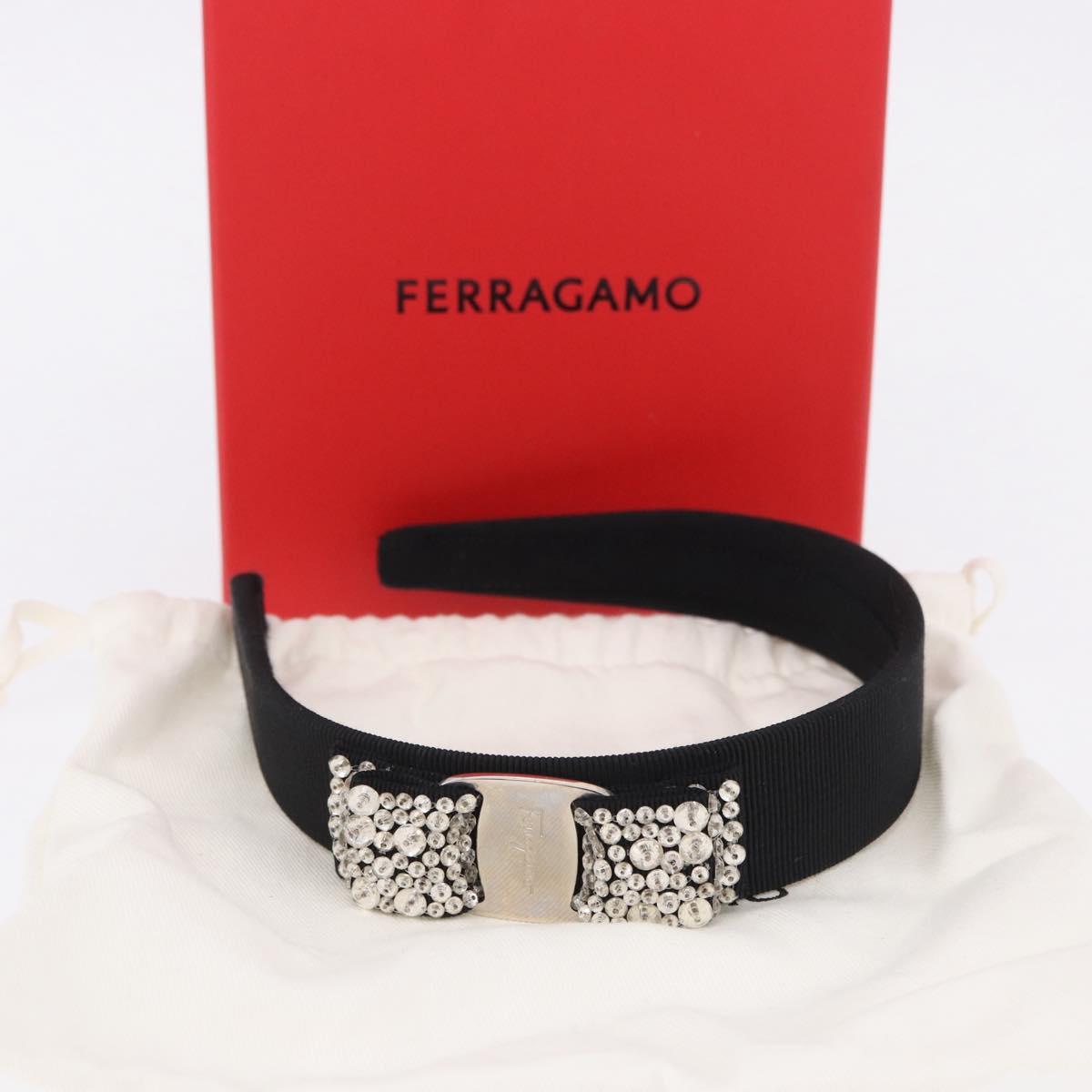 Salvatore Ferragamo Vala Katyusha Canvas Black Auth BA15217A