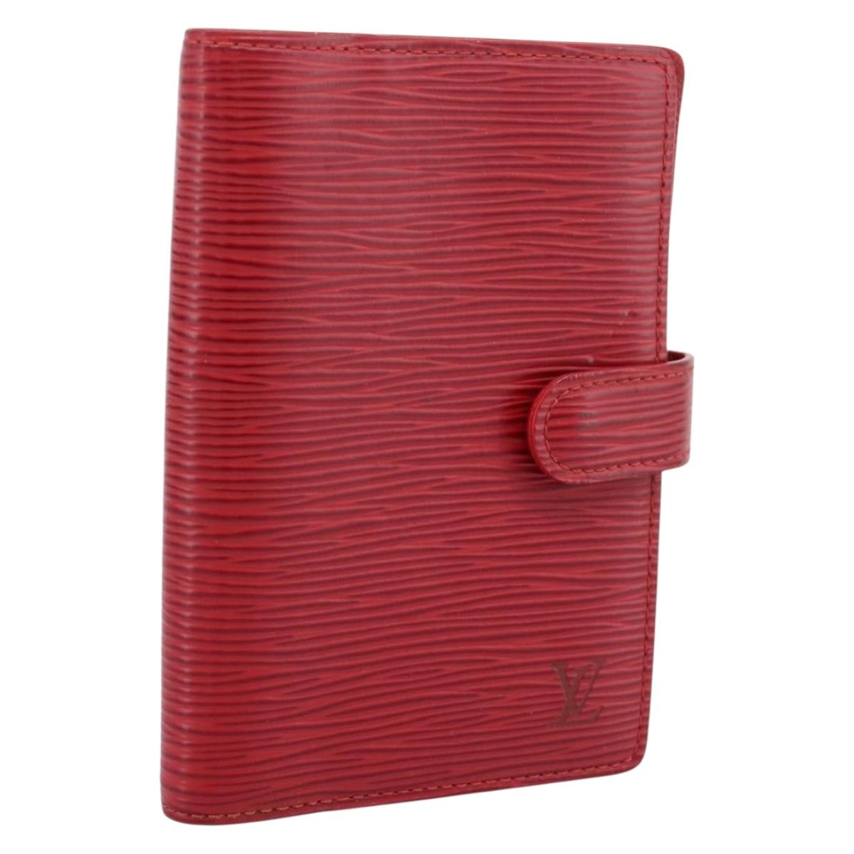 LOUIS VUITTON Epi Agenda PM Day Planner Cover Red R20057 LV Auth BA15220