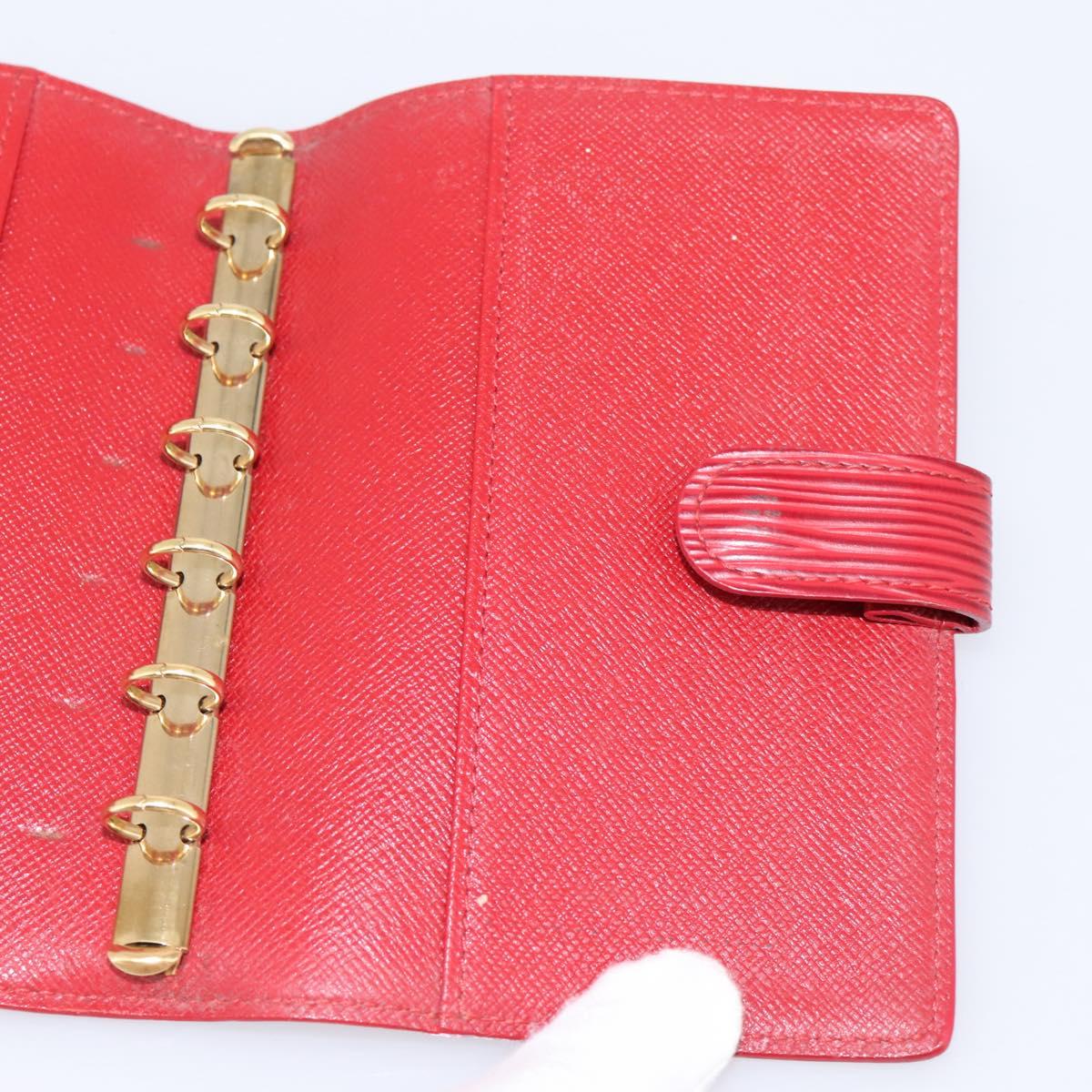 LOUIS VUITTON Epi Agenda PM Day Planner Cover Red R20057 LV Auth BA15220