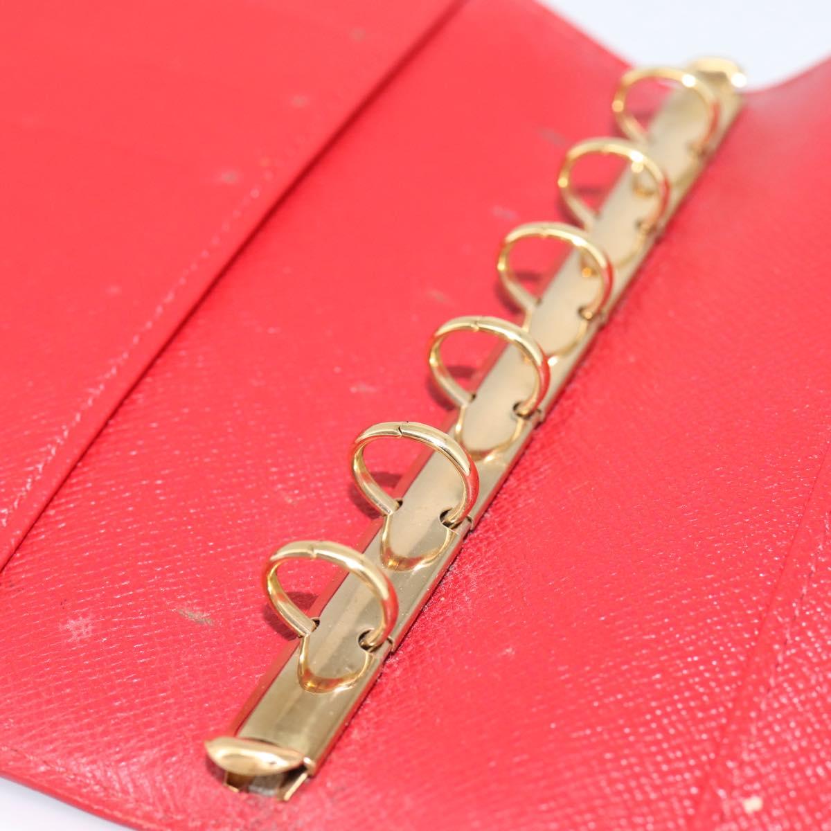 LOUIS VUITTON Epi Agenda PM Day Planner Cover Red R20057 LV Auth BA15220