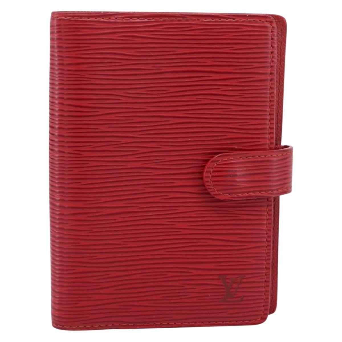 LOUIS VUITTON Epi Agenda PM Day Planner Cover Red R20057 LV Auth BA15220