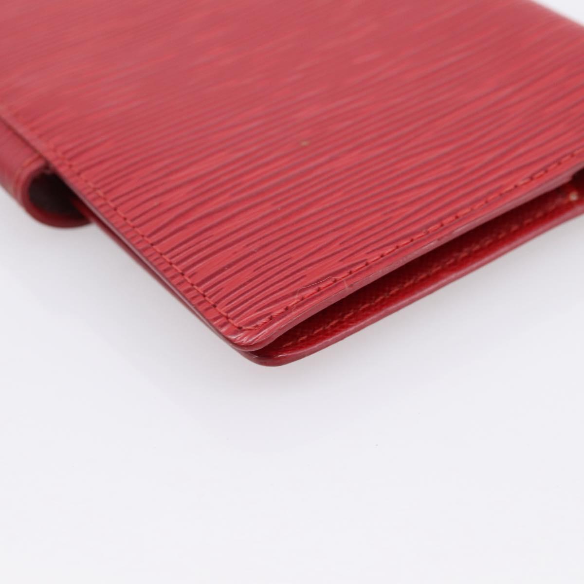 LOUIS VUITTON Epi Agenda PM Day Planner Cover Red R20057 LV Auth BA15221