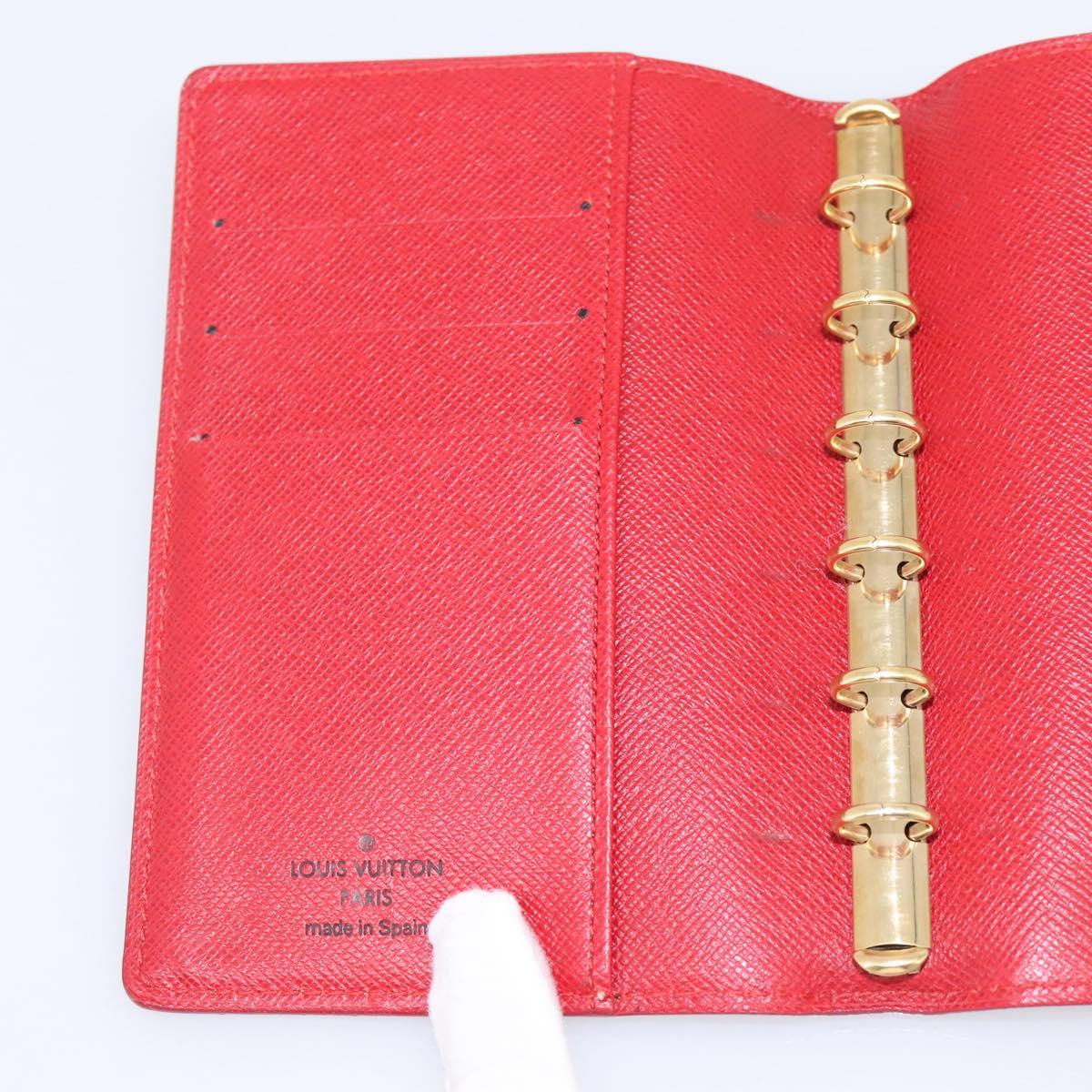 LOUIS VUITTON Epi Agenda PM Day Planner Cover Red R20057 LV Auth BA15221