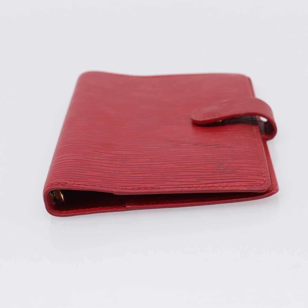 LOUIS VUITTON Epi Agenda PM Day Planner Cover Red R20057 LV Auth BA15221