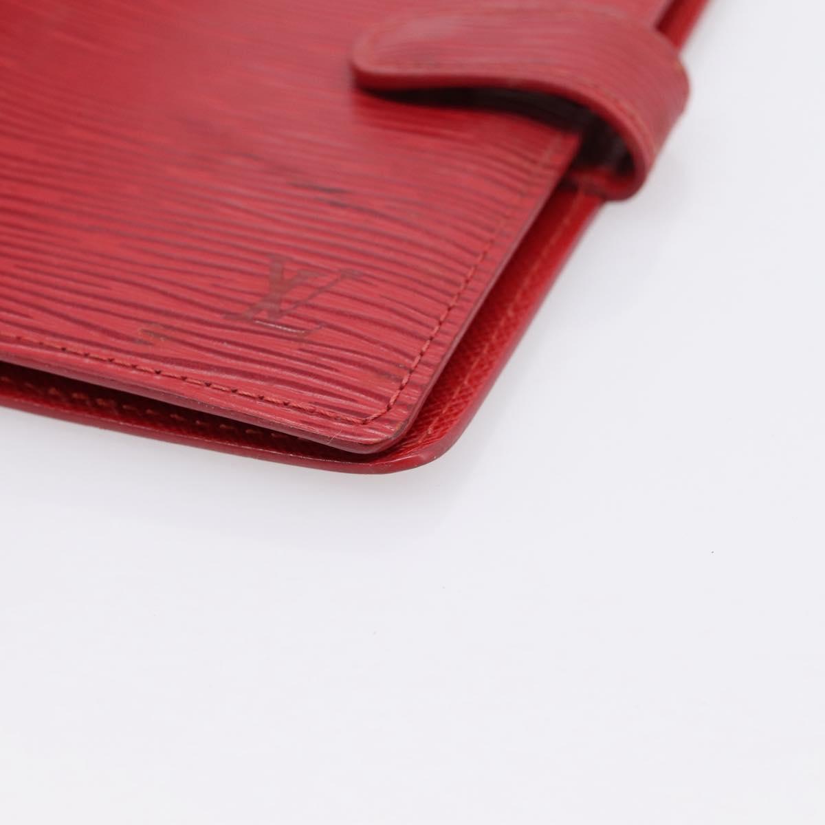 LOUIS VUITTON Epi Agenda PM Day Planner Cover Red R20057 LV Auth BA15221
