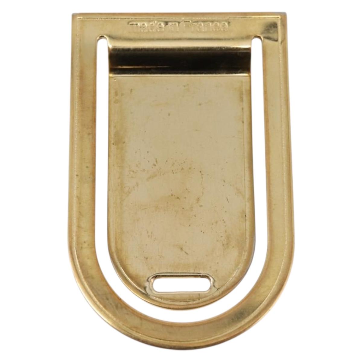 LOUIS VUITTON Pansavie Porto Address Money Clip metal Gold M64690 Auth BA15222