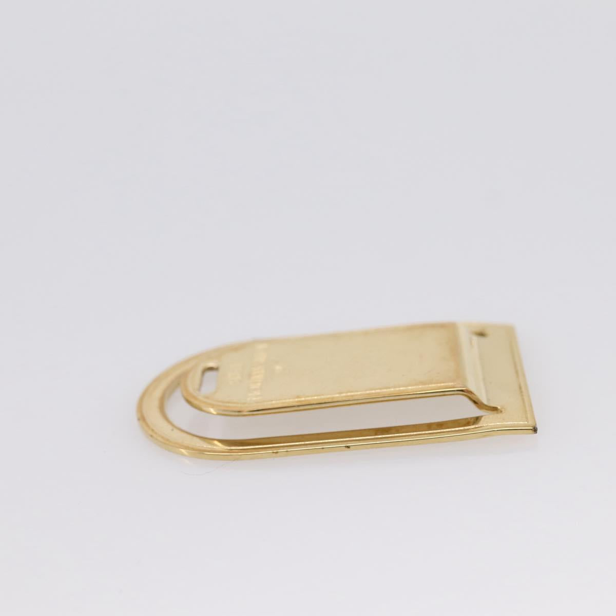LOUIS VUITTON Pansavie Porto Address Money Clip metal Gold M64690 Auth BA15222