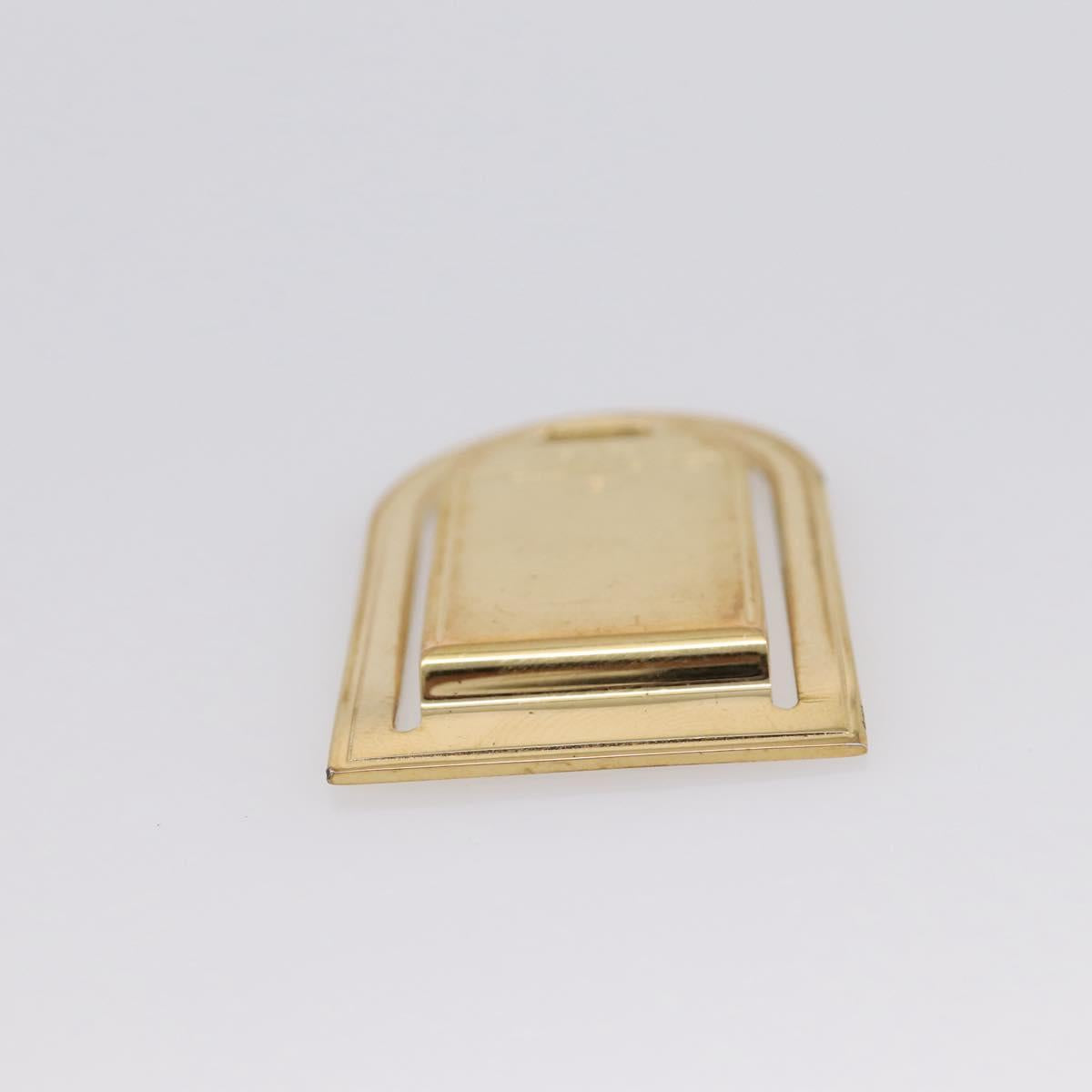 LOUIS VUITTON Pansavie Porto Address Money Clip metal Gold M64690 Auth BA15222