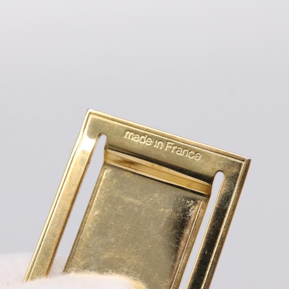 LOUIS VUITTON Pansavie Porto Address Money Clip metal Gold M64690 Auth BA15222