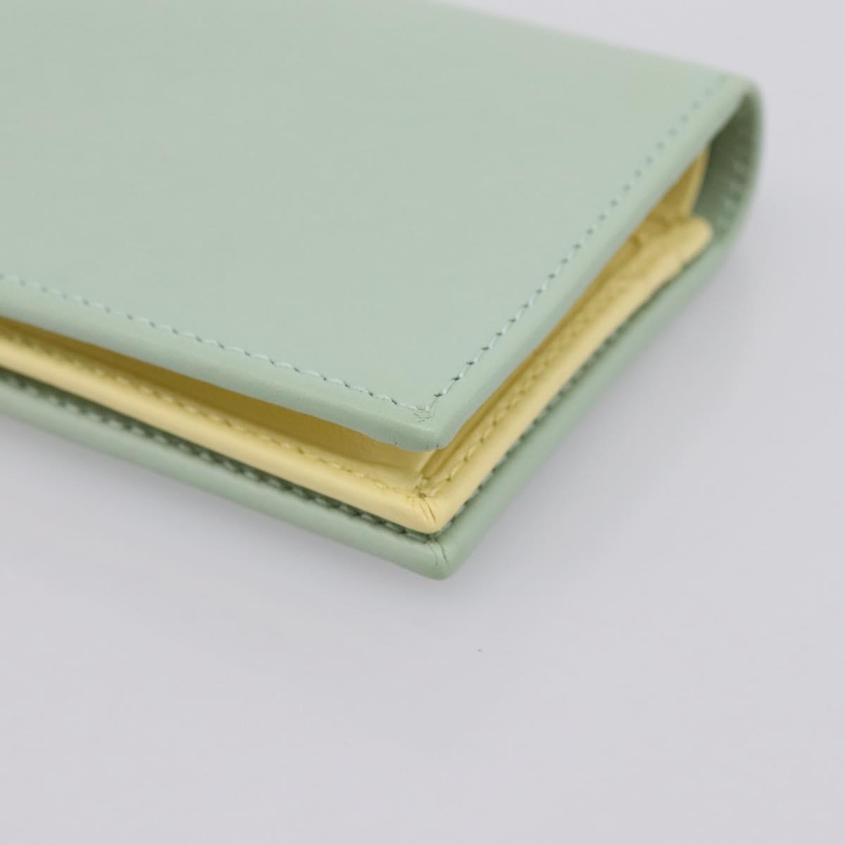 GUCCI GG Marmont Bifold Wallet Leather Green 790055 Auth BA15223M