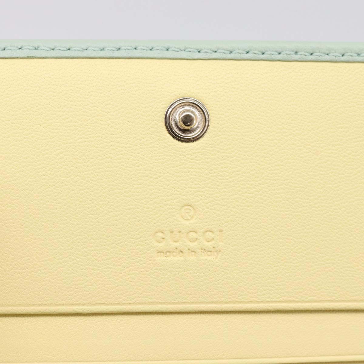 GUCCI GG Marmont Bifold Wallet Leather Green 790055 Auth BA15223M